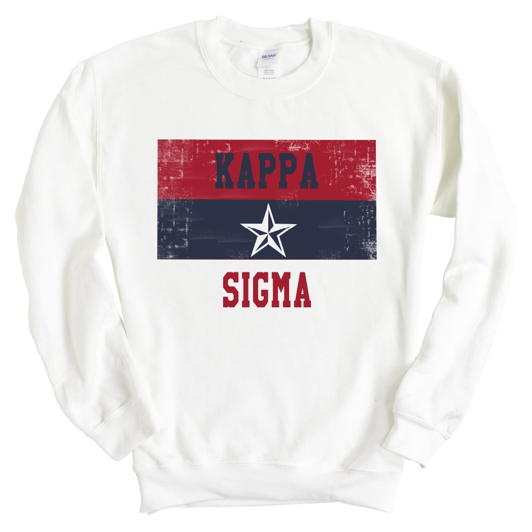 Kappa Sigma Sweatshirt - Kappa Sig Colorful Stripe Crewneck Sweatshirt - Kite and Crest