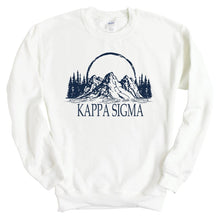 Load image into Gallery viewer, Kappa Sigma Sweatshirt - Kappa Sig Epic Mountains Crewneck Sweatshirt - Kite and Crest
