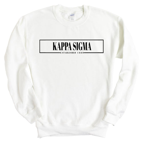 Kappa Sigma Sweatshirt - Kappa Sig Fraternal Block Crewneck Sweatshirt - Kite and Crest