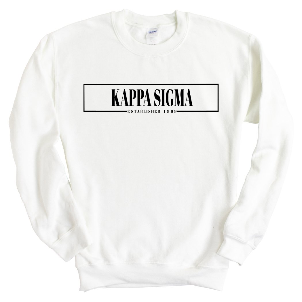 Kappa Sigma Sweatshirt - Kappa Sig Fraternal Block Crewneck Sweatshirt - Kite and Crest