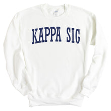 Load image into Gallery viewer, Kappa Sigma Sweatshirt - Kappa Sig Intrinsic Lettered Crewneck Sweatshirt - Kite and Crest
