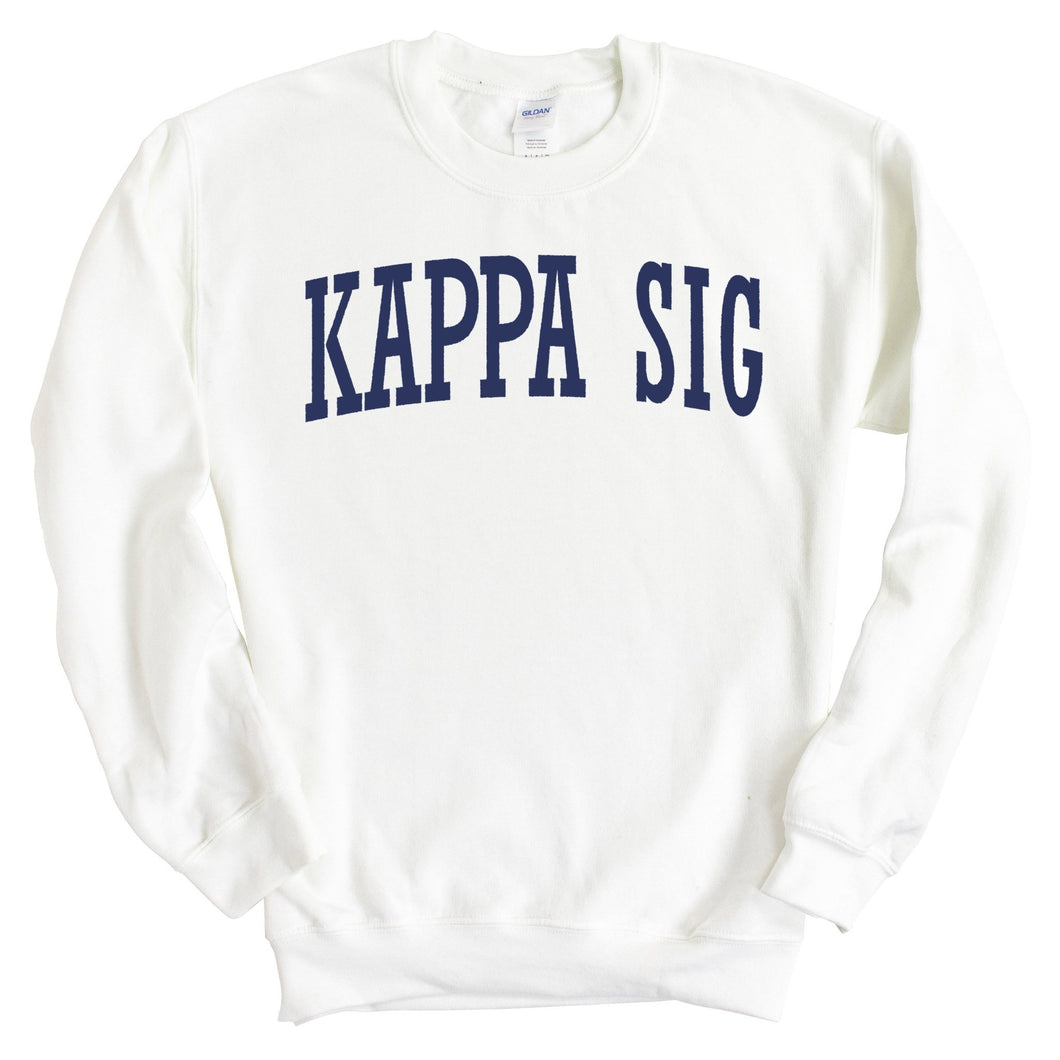 Kappa Sigma Sweatshirt - Kappa Sig Intrinsic Lettered Crewneck Sweatshirt - Kite and Crest