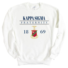 Load image into Gallery viewer, Kappa Sigma Sweatshirt - Kappa Sig Large Crest Crewneck Sweatshirt - Kite and Crest
