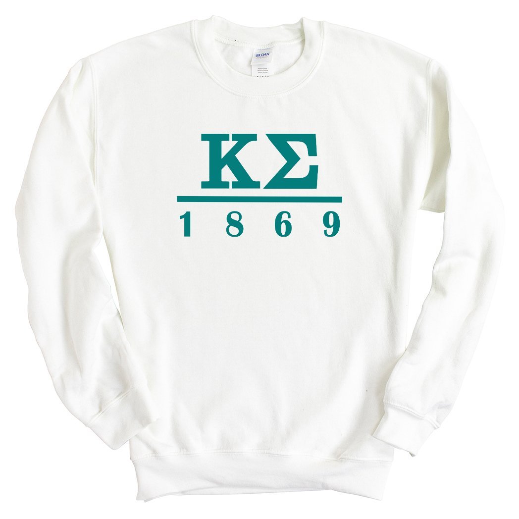 Kappa Sigma Sweatshirt - Kappa Sig Lettered Basic Crewneck Sweatshirt - Kite and Crest