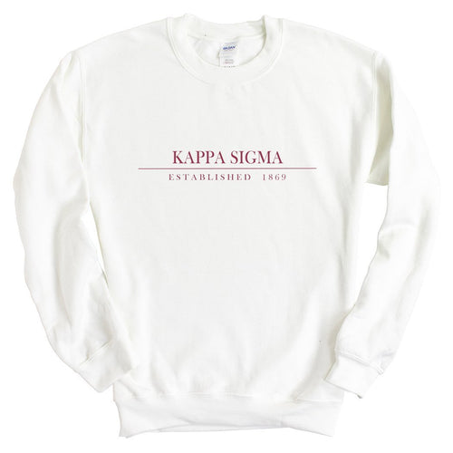 Kappa Sigma Sweatshirt - Kappa Sig Old Fashioned Vintage Crewneck Sweatshirt - Kite and Crest