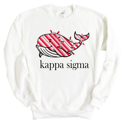 Kappa Sigma Sweatshirt - Kappa Sig Red Whale Crewneck Sweatshirt - Kite and Crest