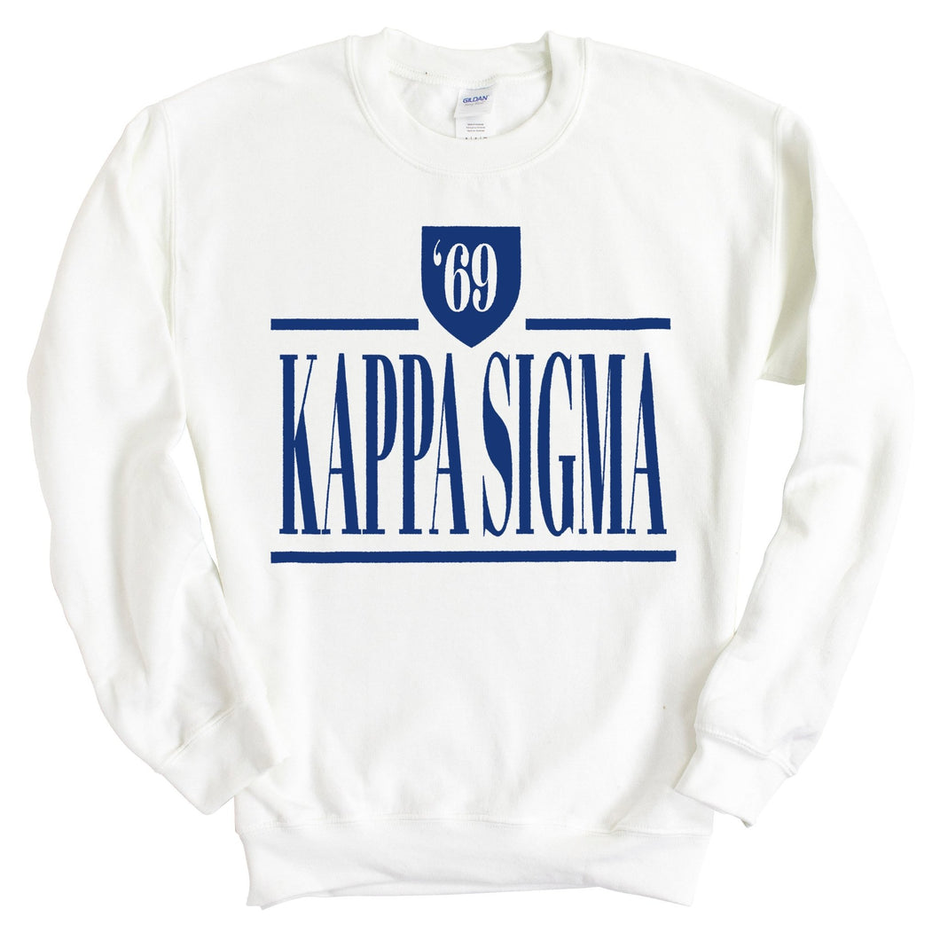 Kappa Sigma Sweatshirt - Kappa Sig Shield Crewneck Sweatshirt - Kite and Crest