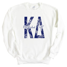 Load image into Gallery viewer, KD Kappa Delta Blue Floral Sorority Crewneck Sweatshirt - Kite and Crest
