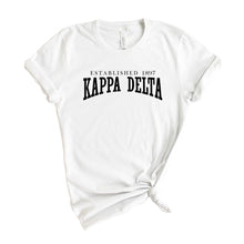 Load image into Gallery viewer, KD Kappa Delta Established Sorority T-Shirt - Kite and Crest
