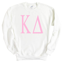 Load image into Gallery viewer, KD Kappa Delta Very Pink Sorority Crewneck Sweatshirt - Kite and Crest
