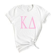 Load image into Gallery viewer, KD Kappa Delta Very Pink Sorority T-Shirt - Kite and Crest
