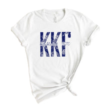 Load image into Gallery viewer, KKG Kappa Kappa Gamma Blue Floral Sorority T-Shirt Tee - Kite and Crest
