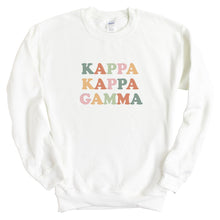 Load image into Gallery viewer, KKG Kappa Kappa Gamma Bright and Colorful Sorority Crewneck Sweatshirt - Kite and Crest
