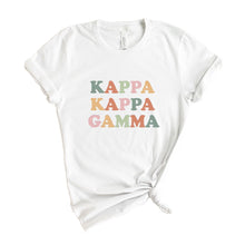 Load image into Gallery viewer, KKG Kappa Kappa Gamma Bright and Colorful Sorority T-Shirt Shirt Tee - Kite and Crest
