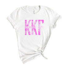 Load image into Gallery viewer, KKG Kappa Kappa Gamma Pink Floral Sorority T-Shirt Shirt Tee - Kite and Crest
