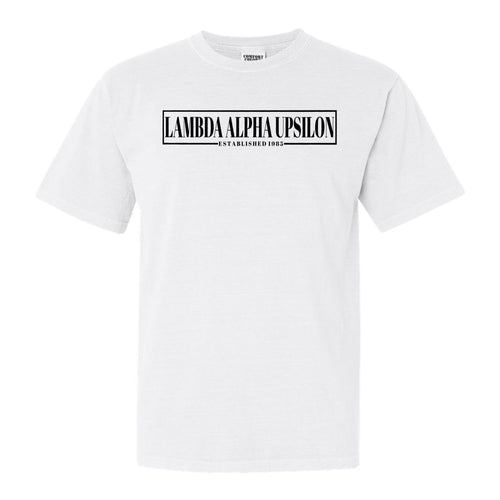 Lambda Alpha Upsilon Fraternal Block Comfort Colors T-Shirt - Fraternity Tee - Kite and Crest