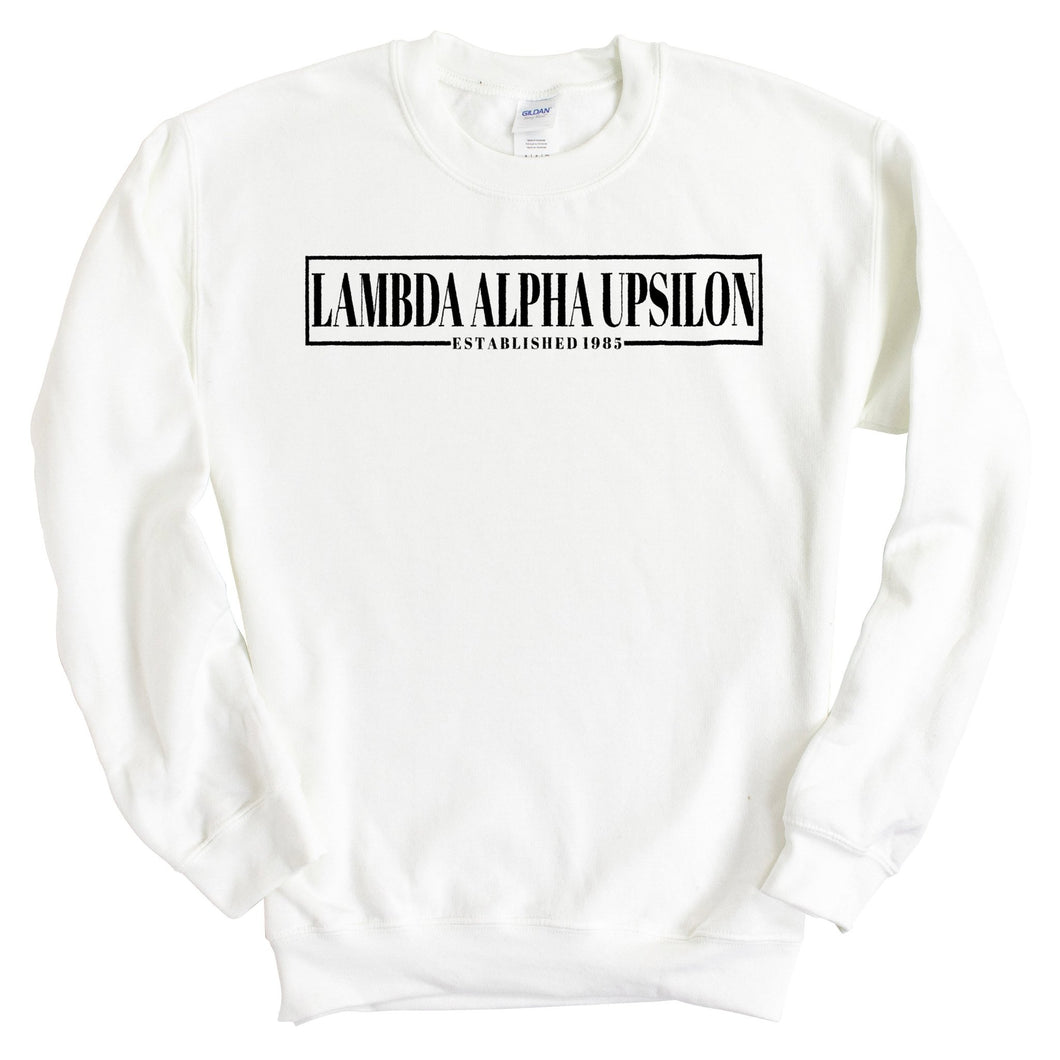 Lambda Alpha Upsilon Fraternal Block Sweatshirt - Fraternity Crewneck Sweatshirt - Kite and Crest