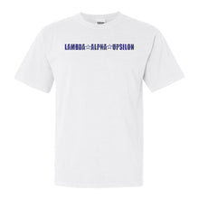 Load image into Gallery viewer, Lambda Alpha Upsilon Fraternal Star Comfort Colors T-Shirt - Fraternity Tee - Kite and Crest
