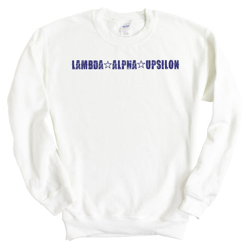 Lambda Alpha Upsilon Fraternal Star Sweatshirt - Fraternity Crewneck Sweatshirt - Kite and Crest