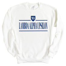 Load image into Gallery viewer, Lambda Alpha Upsilon Shield Sweatshirt - Fraternity Crewneck Sweatshirt - Kite and Crest
