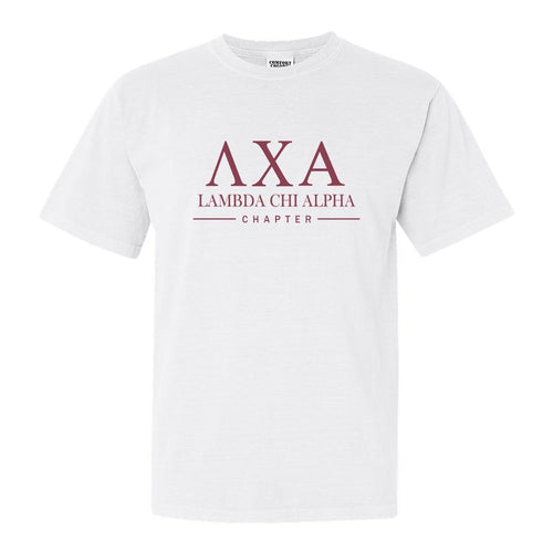 Lambda Chi Alpha Comfort Colors T-Shirt - Lambda Chi Basic Lined Shirt - Kite and Crest