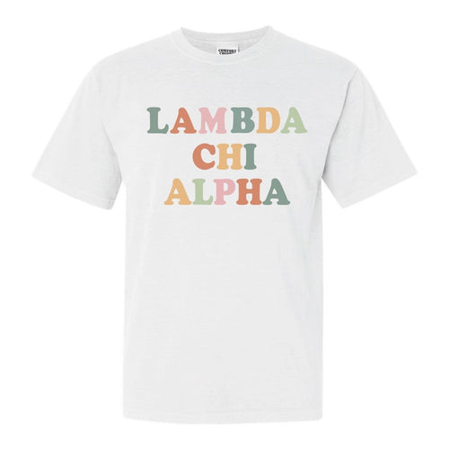 Lambda Chi Alpha Comfort Colors T-Shirt - Lambda Chi Bright and Colorful Shirt - Kite and Crest