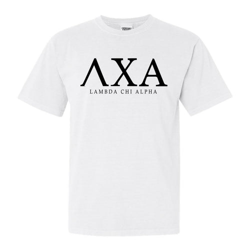 Lambda Chi Alpha Comfort Colors T-Shirt - Lambda Chi Fraternal Block Shirt - Kite and Crest