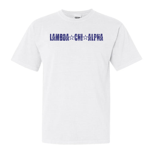 Lambda Chi Alpha Comfort Colors T-Shirt - Lambda Chi Fraternal Star Shirt - Kite and Crest