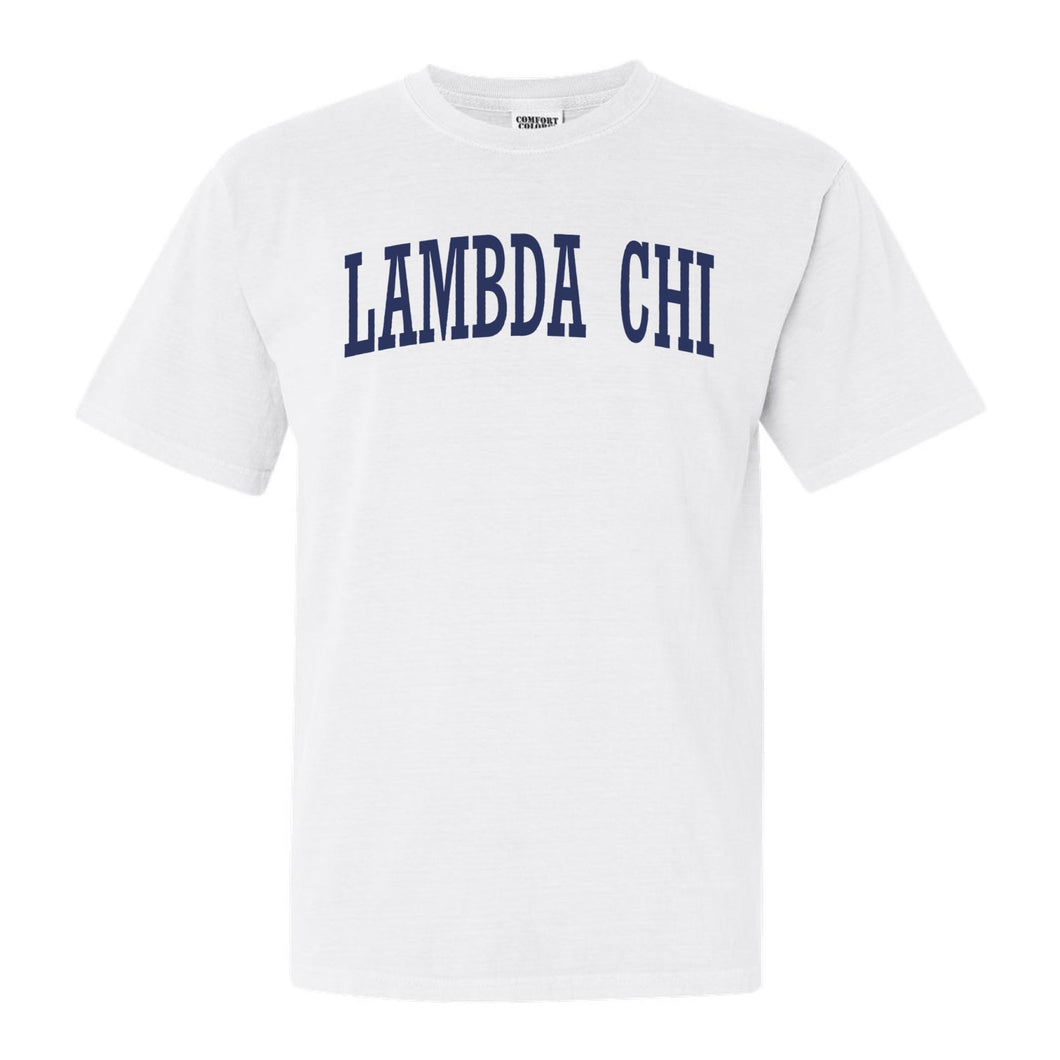 Lambda Chi Alpha Comfort Colors T-Shirt - Lambda Chi Intrinsic Lettered Shirt - Kite and Crest