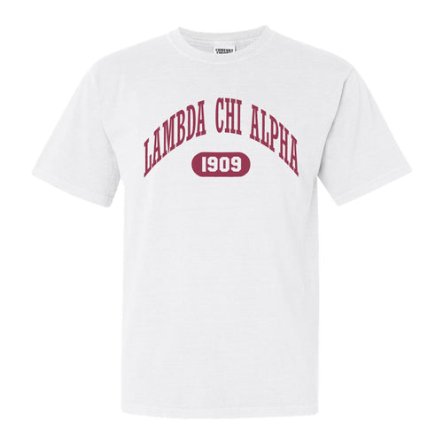 Lambda Chi Alpha Comfort Colors T-Shirt - Lambda Chi Large Athletic Shirt - Kite and Crest