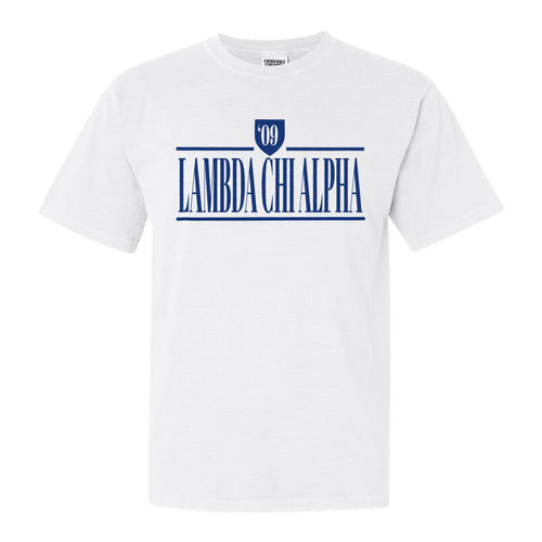 Lambda Chi Alpha Comfort Colors T-Shirt - Lambda Chi Shield Shirt - Kite and Crest