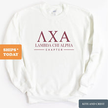 Load image into Gallery viewer, Lambda Chi Alpha Sweatshirt - Lambda Chi Basic Lined Crewneck Sweatshirt - Kite and Crest
