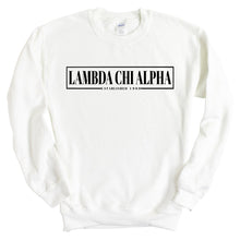 Load image into Gallery viewer, Lambda Chi Alpha Sweatshirt - Lambda Chi Fraternal Block Crewneck Sweatshirt - Kite and Crest
