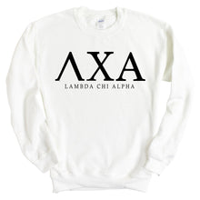 Load image into Gallery viewer, Lambda Chi Alpha Sweatshirt - Lambda Chi Fraternal Block Crewneck Sweatshirt - Kite and Crest
