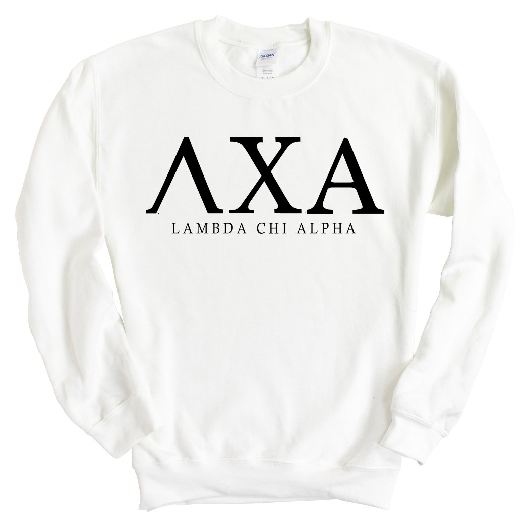 Lambda Chi Alpha Sweatshirt - Lambda Chi Fraternal Block Crewneck Sweatshirt - Kite and Crest