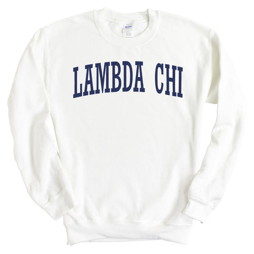 Lambda Chi Alpha Sweatshirt - Lambda Chi Intrinsic Lettered Crewneck Sweatshirt - Kite and Crest