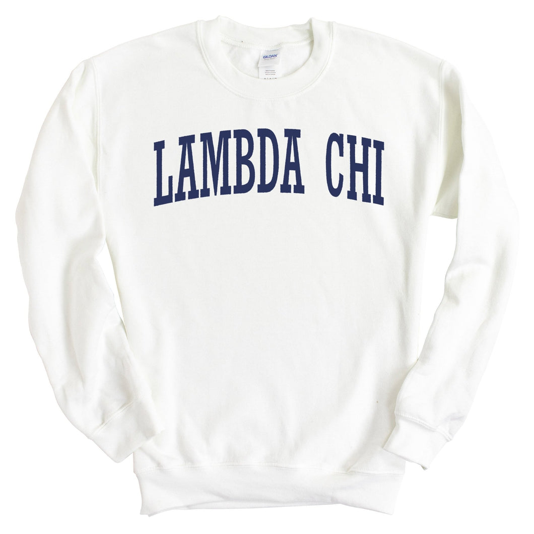 Lambda Chi Alpha Sweatshirt - Lambda Chi Intrinsic Lettered Crewneck Sweatshirt - Kite and Crest