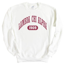 Load image into Gallery viewer, Lambda Chi Alpha Sweatshirt - Lambda Chi Large Athletic Crewneck Sweatshirt - Kite and Crest
