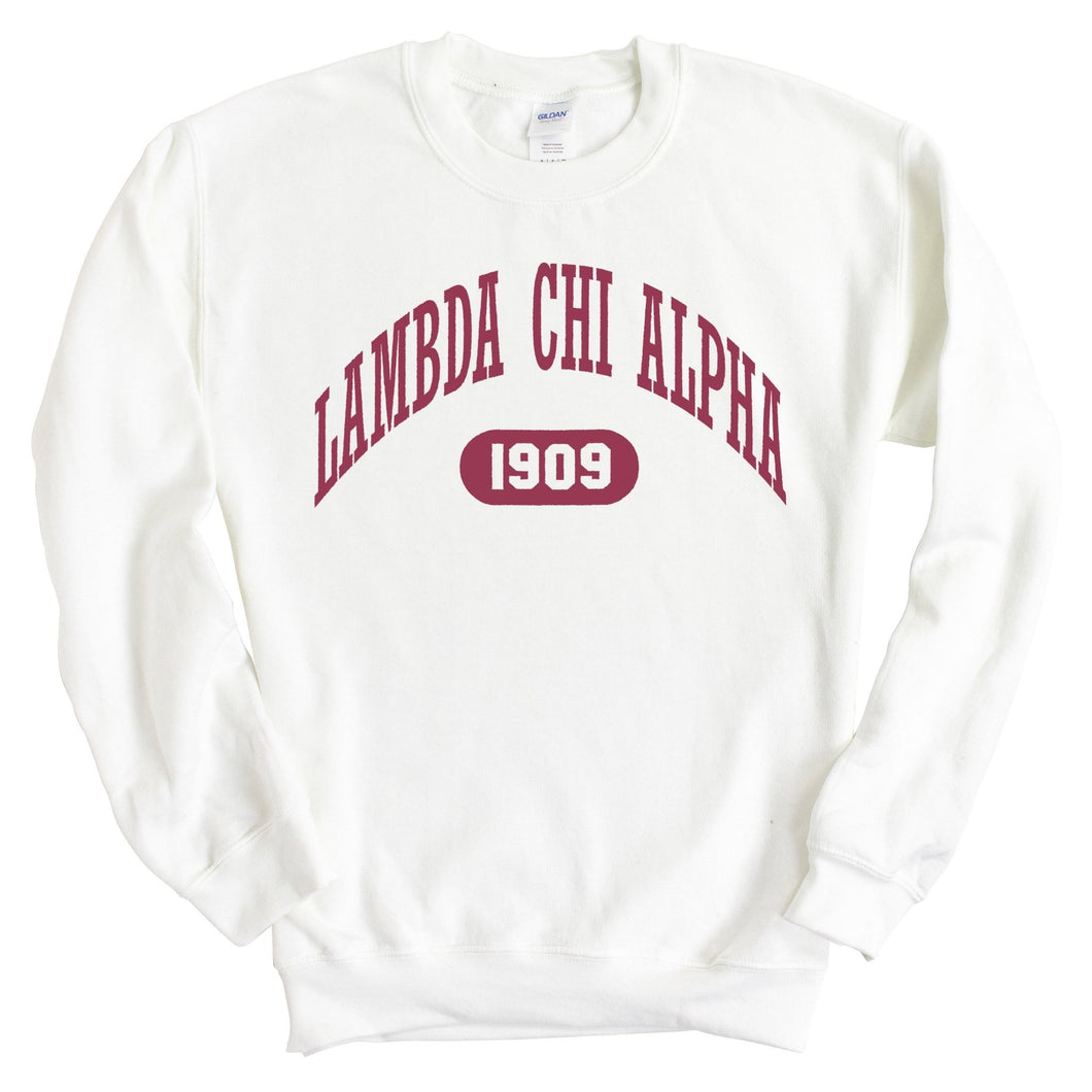 Lambda Chi Alpha Sweatshirt - Lambda Chi Large Athletic Crewneck Sweatshirt - Kite and Crest