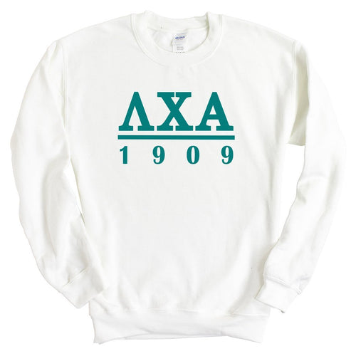 Lambda Chi Alpha Sweatshirt - Lambda Chi Lettered Basic Crewneck Sweatshirt - Kite and Crest