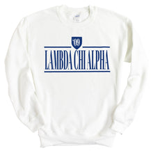 Load image into Gallery viewer, Lambda Chi Alpha Sweatshirt - Lambda Chi Shield Crewneck Sweatshirt - Kite and Crest
