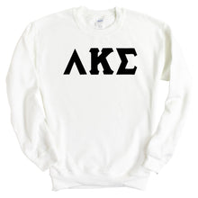 Load image into Gallery viewer, Lambda Kappa Sigma Basic Black Letters Crewneck Sweatshirt - Kite and Crest
