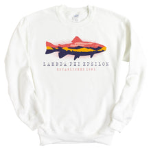 Load image into Gallery viewer, Lambda Phi Epsilon Fishing Sweatshirt - Fraternity Crewneck Sweatshirt - Kite and Crest
