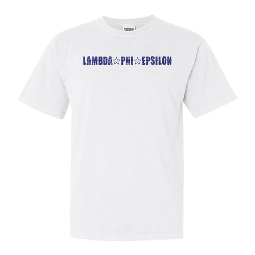 Lambda Phi Epsilon Fraternal Star Comfort Colors T-Shirt - Fraternity Tee - Kite and Crest