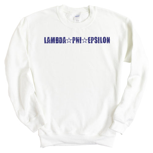 Lambda Phi Epsilon Fraternal Star Sweatshirt - Fraternity Crewneck Sweatshirt - Kite and Crest