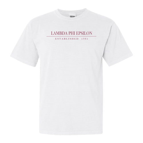Lambda Phi Epsilon Old Fashioned Vintage Comfort Colors T-Shirt - Fraternity Tee - Kite and Crest