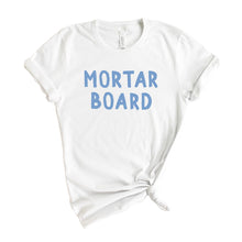 Load image into Gallery viewer, Mortar Board Blue Bubble Letters T-shirt - Kite and Crest
