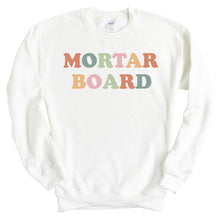Load image into Gallery viewer, Mortar Board Bright and Colorful Crewneck Sweatshirt - Kite and Crest
