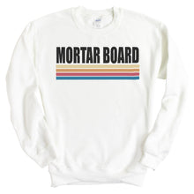 Load image into Gallery viewer, Mortar Board Colorful Stripes Crewneck Sweatshirt - Kite and Crest
