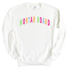 Load image into Gallery viewer, Mortar Board Rainbow Letter Crewneck Sweatshirt - Kite and Crest
